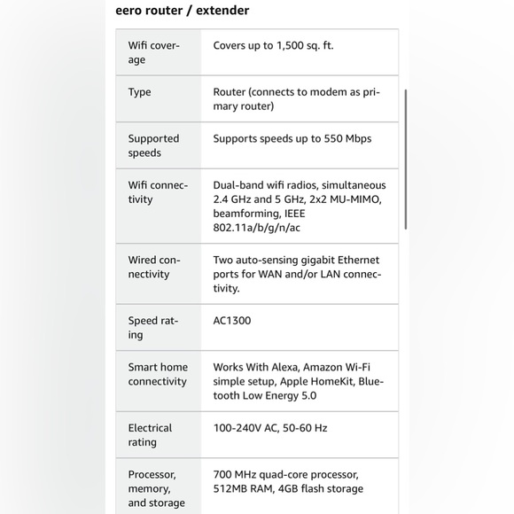 LIKE NEW‼️Amazon eero Mesh WiFi Router/Extender (covers ≤1,500 sq ft w/one eero) - Picture 4 of 9